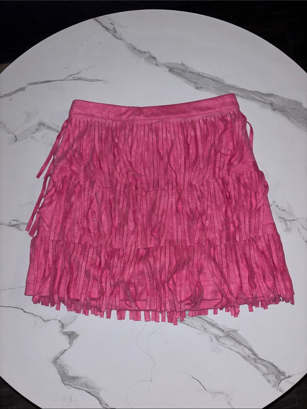 Fringed Pink Women’s Skirt